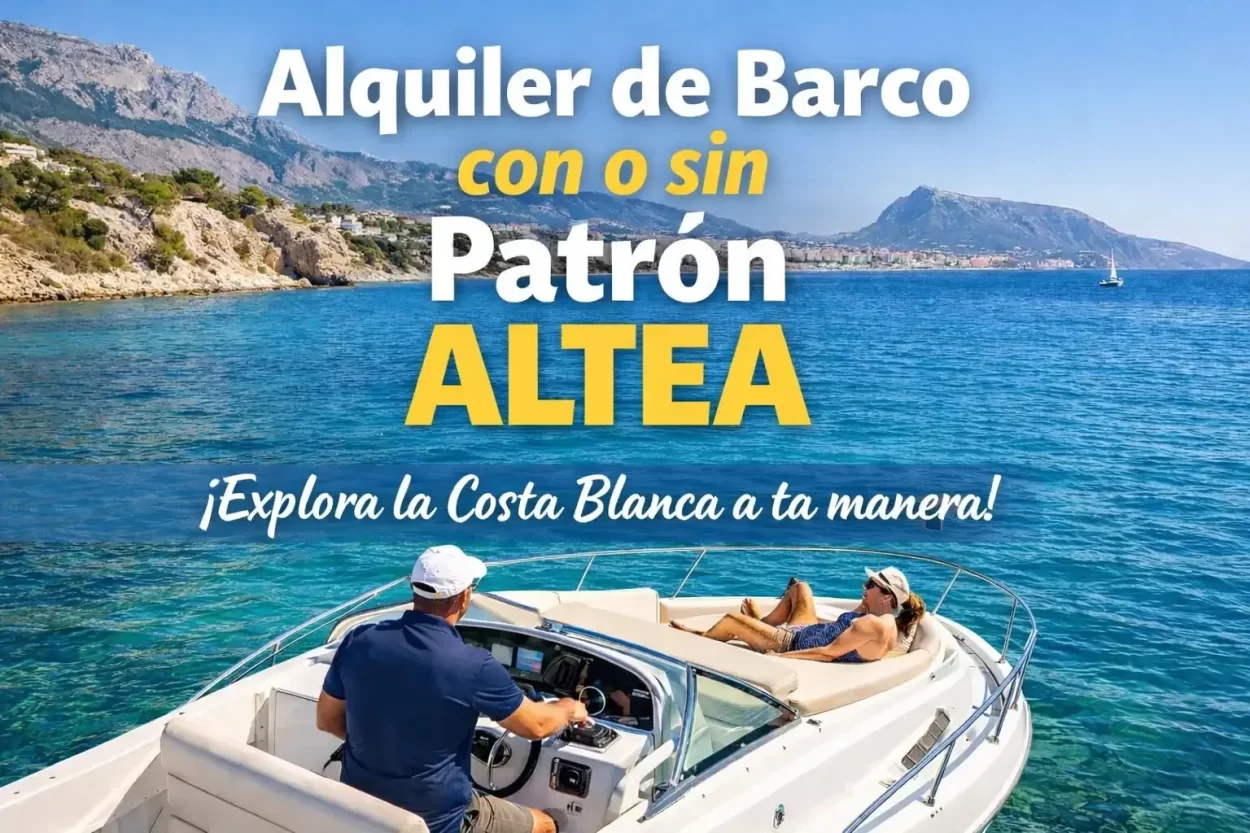 alquiler de barco con o sin patrón en Altea